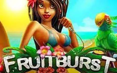 Превью слота Fruit Burst с разлетающимися фруктами на сетке