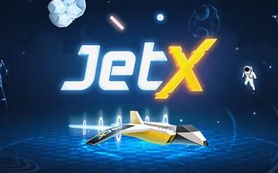 Превью краш-игры Jet X с набирающим высоту самолётом