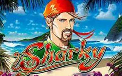 Превью слота Sharky с пиратским кораблём и акулой